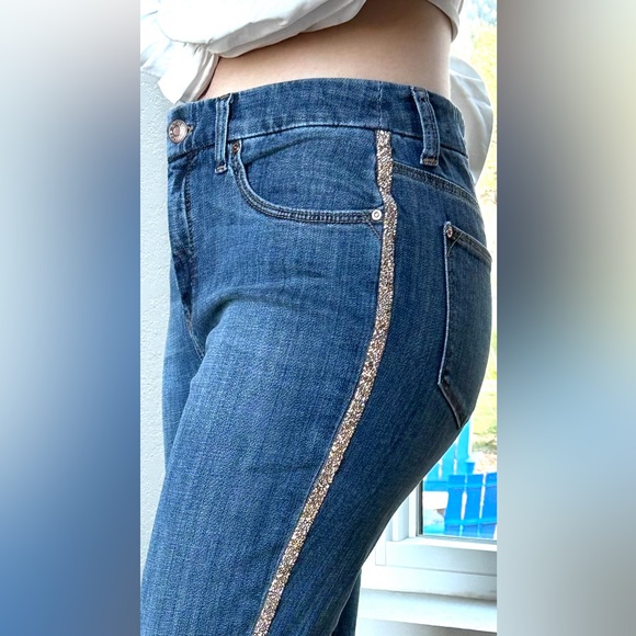 Sparkle side stripe Chicos ankle jeans size 0.5 (size women’s 6) - Picture 1 of 14